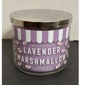 Bath & Body Works LAVENDER MARSHMALLOW 3-Wick Candle 14.5 oz